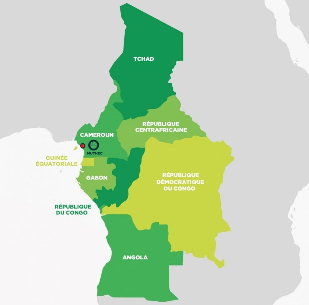 carte implantation muthec afrique centrale